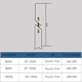 Arandela de Parede Minimalista em LED